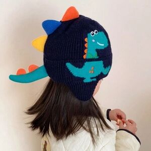 Dinosaur Knit Hat with Spikes